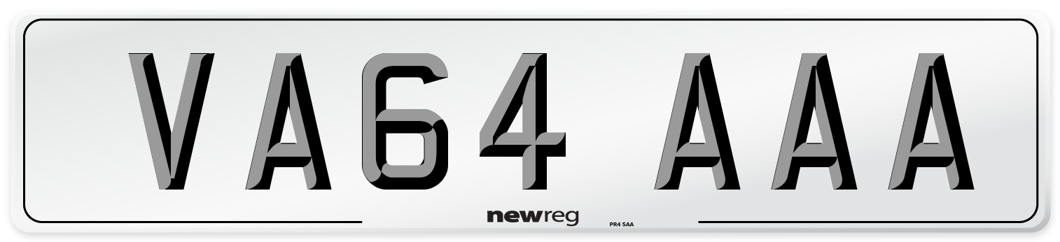 VA64 AAA Number Plate from New Reg